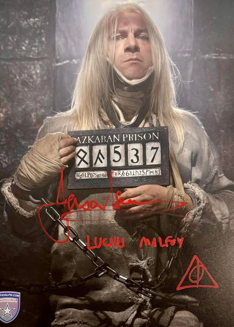 Jason Isaacs Signed 8x10 Photo w/Character Inscription (Harry Potter) - JSA COA